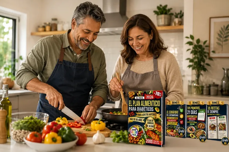 Pareja cocinando juntos